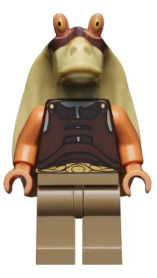 Gungan-Soldat – Dunkelbraune Weste, dunkelbraune Beine, bedruckter Kopf