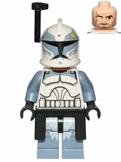 Clone Trooper Commander Wolffe, 104th Battalion 'Wolfpack' (Phase 1) - Black Rangefinder and Kama, Sand Blue Markings, Large Eyes
