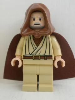 Obi-Wan Kenobi – alt, rotbraune Kapuze und Umhang, Augen mit Glanz