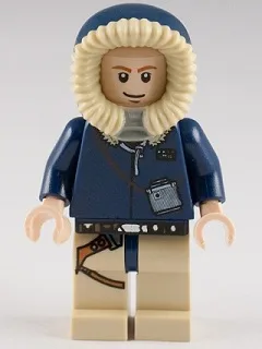 Han Solo, jambes beiges à motif d'étui, capuche de parka avec fourrure beige
