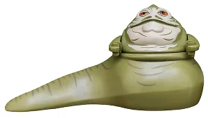Jabba der Hutt – Olivgrün, hellbraunes Gesicht, dunkelbraune Falten