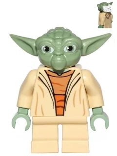 Yoda - Guerre des Clones, cheveux blancs, torse avec impression au dos