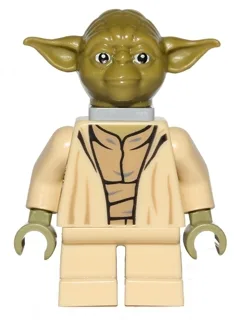 Yoda – Olivgrüner, offener Umhang mit großen Falten, Nackenhalterung