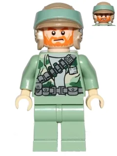 Endor Rebel Commando - Shaggy Beard, Dual Sided Head