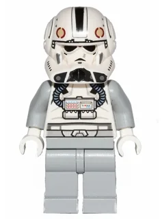 Clone Trooper V-wing Pilot (Phase 2) - Light Bluish Gray Arms and Legs, White Head