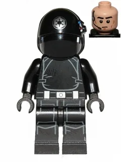 Imperial Gunner - Helmet with Silver Imperial Logo, Light Nougat Head, Closed Mouth