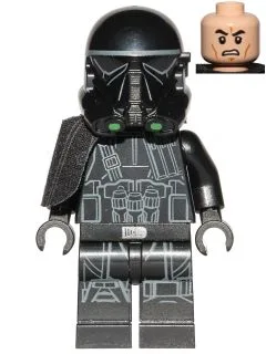 Imperial Death Trooper - Black Armor with Ammo Pouch and Grenades, Pauldron (Specialist / Commander)