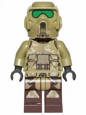 Clone Scout Trooper, 41st Elite Corps (Phase 2) - Kashyyyk Camouflage, Dark Tan Markings on Legs, Scowl