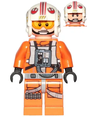 Luke Skywalker (Pilot, Printed Legs, Visor Up / Down, Askew Front Panel)
