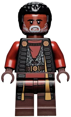 Greef Karga - Black Magistrate Robe, Dark Brown Printed Legs, Gray Beard