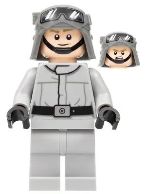Imperial AT-ST Driver - Helmet with Molded Goggles, Light Bluish Gray Jumpsuit, Plain Legs