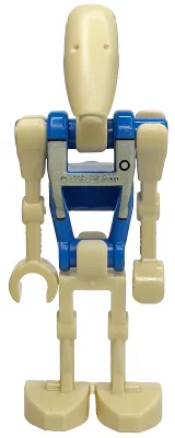 Battle Droid Pilot - Blue Torso with Tan Insignia and Chest Badge, Angled Arm and Straight Arm