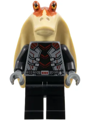 Jar Jar Binks - Black Outfit, Printed Head with Dark Orange Top (Darth Jar Jar)