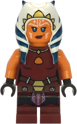 Ahsoka Tano (Padawan) - Dark Red Backless Vest with Necklace and Belt, Medium Legs