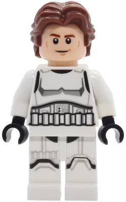 Han Solo – Sturmtruppen-Outfit, bedruckte Beine, Schultergurte, Lächeln/Wütend