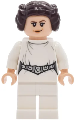 Prinzessin Leia – Weißes Kleid, detaillierter Gürtel mit 5 Emblemen