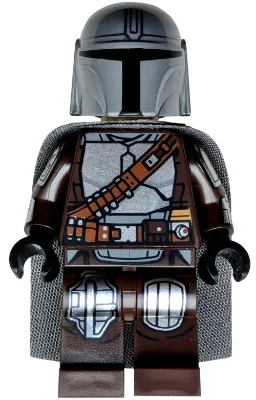 The Mandalorian / Din Djarin / 'Mando' - Zilveren Beskar-pantser, cape, bedrukt hoofd