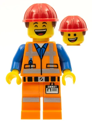 Hard Hat Emmet, The LEGO Movie (alleen minifiguur, zonder standaard en accessoires)