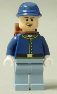Cavalry Soldier - Backpack, Brown Eyebrows, Lopsided Open Mouth Smile, Stubble