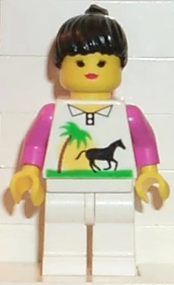 Paard en palm - Witte benen, zwarte paardenstaart