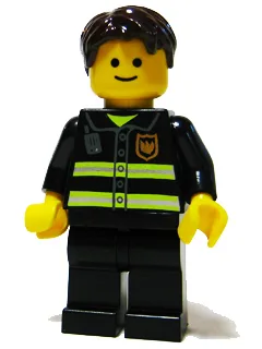 Fire - Reflective Stripes, Black Legs, Dark Brown Short Tousled Hair