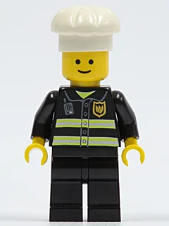 Fire - Reflective Stripes, Black Legs, White Chef Toque