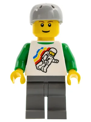 Klassisches Weltraum-Minifiguren-Schwebemuster, dunkelblaugraue Beine, Sporthelm