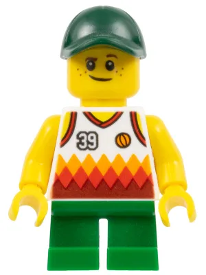 Boy, Jersey with #39, Green Short Legs, Dark Green Cap