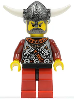Viking rode schaakloper - Hoorns vastgelijmd aan helm
