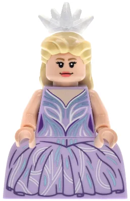 Glinda - Minifiguur, lavendelkleurige jurk, wijde rok (panniers)