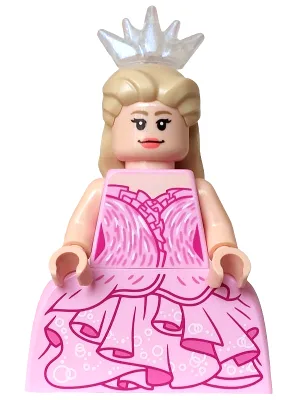 Glinda - Minifigur, leuchtend pinkes Kleid, weiter Rock (Reifrock)