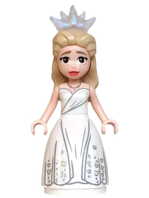 Glinda – Mini-Puppe, weißes Kleid, weiter Rock