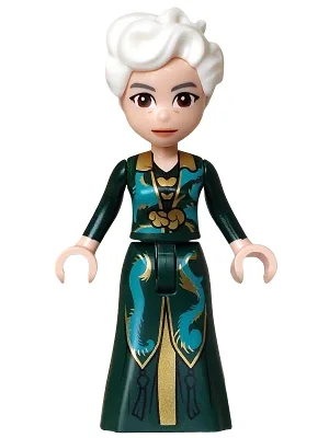 Madame Morrible – Mini-Puppe, Kleid in Dunkelgrün und Dunkeltürkis