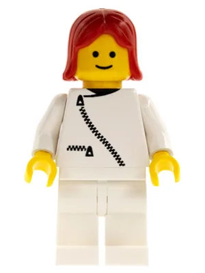 Veste zippée - Blanche, jambes blanches, cheveux roux (femme)