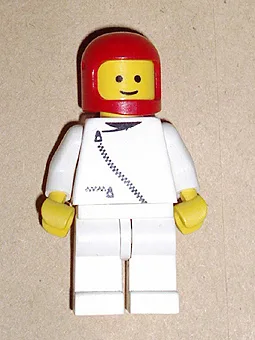 Jacket with Zipper - White, White Legs, Red Classic Helmet