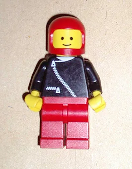 Jacket with Zipper - Black, Red Legs, Red Classic Helmet