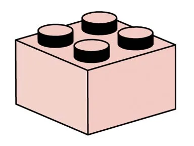 2x2 Sand Red Bricks