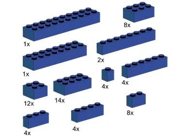 Assorted Blue Bricks