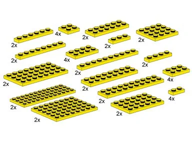 Assorted Yellow Plates
