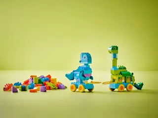 3-in-1-Dinosaurier auf Rädern