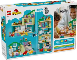 Maison familiale moderne 3 en 1 avec figurines