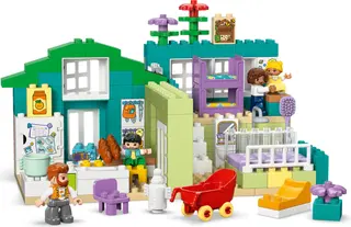 Maison familiale moderne 3 en 1 avec figurines