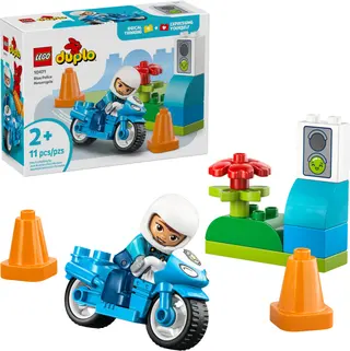 Blaues Polizeimotorrad