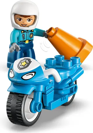 Blaues Polizeimotorrad