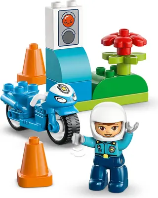 Blaues Polizeimotorrad