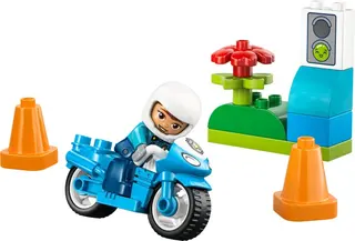 Moto de police bleue