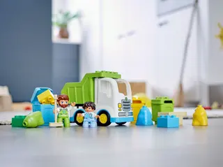 Müllwagen und Recycling
