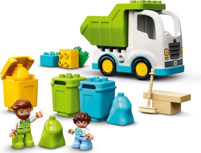 Müllwagen und Recycling
