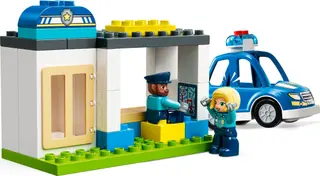 Poste de police et hélicoptère
