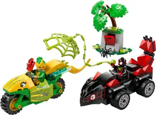 Verfolgungsjagd mit Spin- und Elektro-Dinosaurierfahrzeugen
